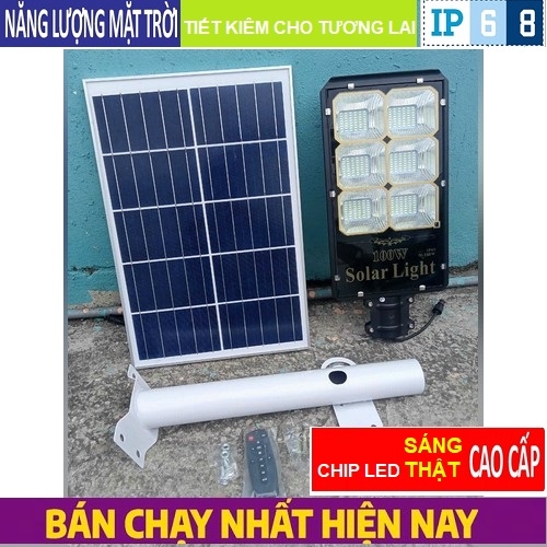 Đèn đường 100W năng lượng mặt trời cao cấp